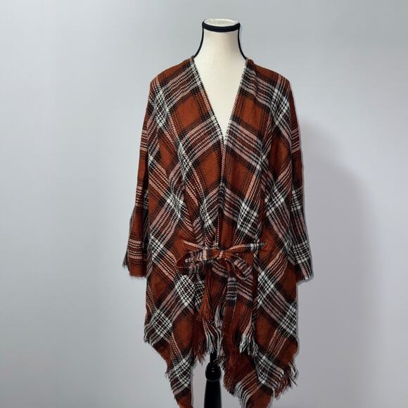 David and young women’s Rust plaid belted ruanna - Picture 1 of 8